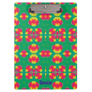 DENISE ~ Pink, Red, Yellow and Green design Clipboard