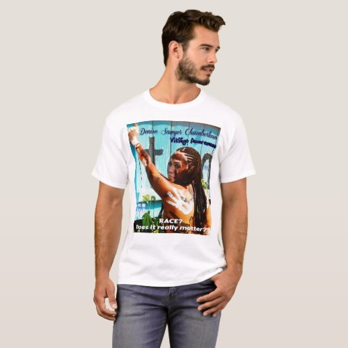 DENISE SAWYER CHAMBERLAIN T_SHIRTBLUE FENCE T_Shirt