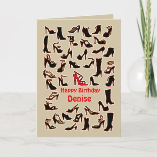 Denise Shoes Happy Birthday Card