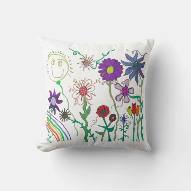 Denise's "Windows of Cheer" Throw Pillow (Front)