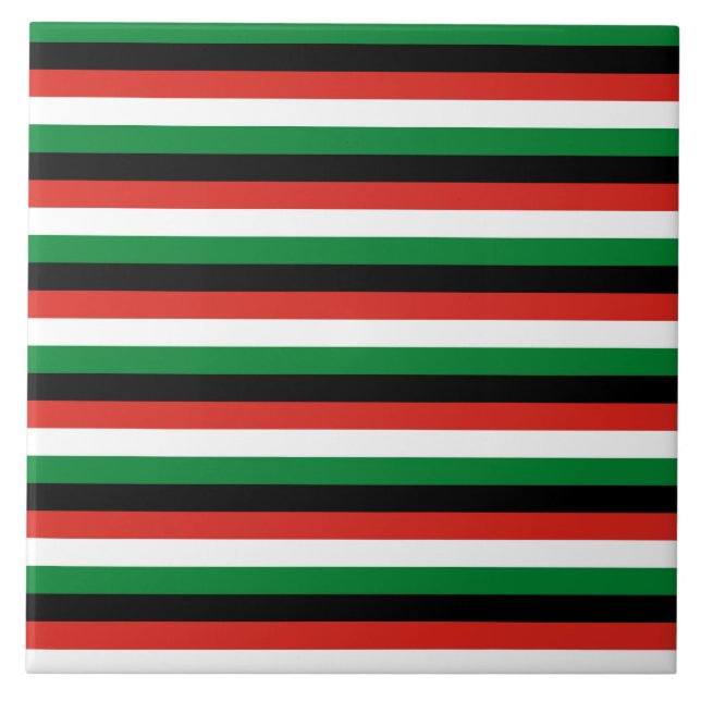 Denison city Texas flag stripes USA america patter Ceramic Tile (Front)