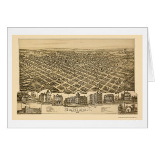 Denison, TX Panoramic Map - 1891