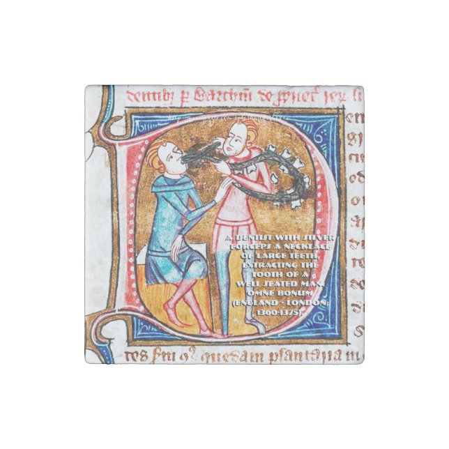 "Denistry Circa 1360" Stone Magnet (Front)
