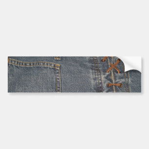 Denium Fabric Background Background Bumper Sticker