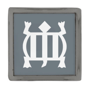 Denkyem Symbol for Adaptability and Cleverness Gunmetal Finish Lapel Pin