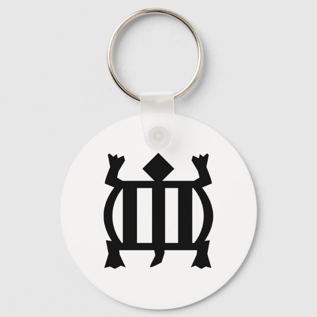 Denkyem | Symbol for Adaptability and Cleverness Keychain (Front)