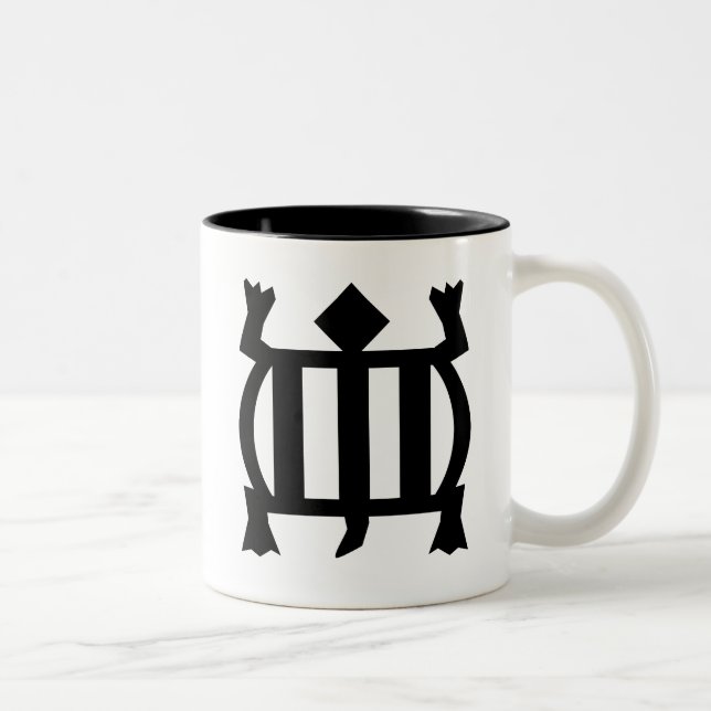 Denkyem | Symbol for Adaptability and Cleverness Two-Tone Coffee Mug (Right)