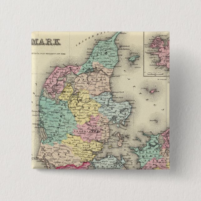 Denmark 11 pinback button (Front)