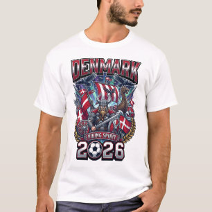 Denmark 2026 Personalized Football Fan T-Shirt 