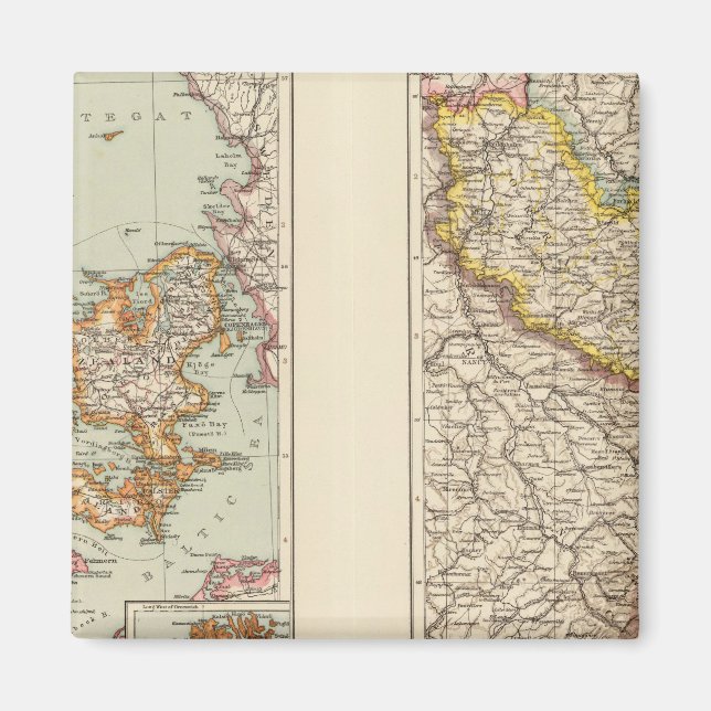 Denmark, Alsace Lorraine, Palatinate Magnet (Front)