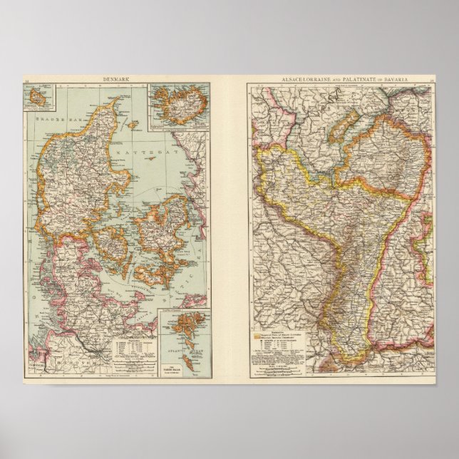 Denmark, Alsace Lorraine, Palatinate Poster (Front)