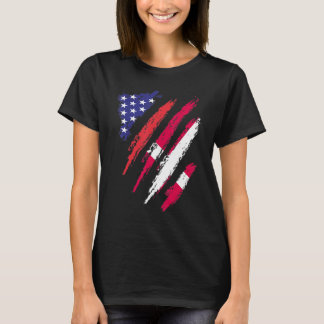 Denmark American Grown Flag USA Patriot Heritage M T-Shirt
