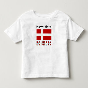Denmark and Danish Flag Personalized  Toddler T-sh T-shirt