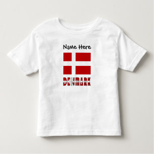Denmark and Danish Flag Personalized Toddler T-sh Toddler T-shirt