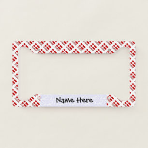 Denmark and Danish Flag Tiled Personalized License Plate Frame