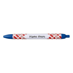 Denmark and Danish Flag Tiled Personalized  Pen