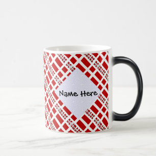 Denmark and Danish Flag Tiled with Your Name Color Morph Mug