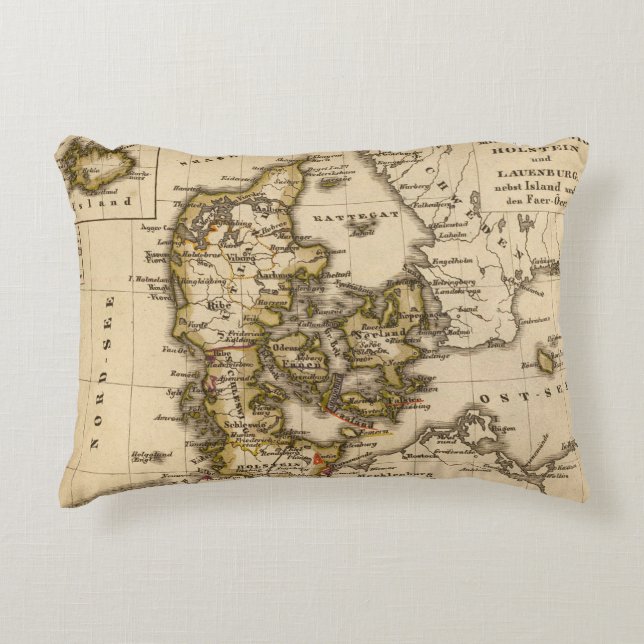 Denmark and Iceland 2 Decorative Pillow (Front)