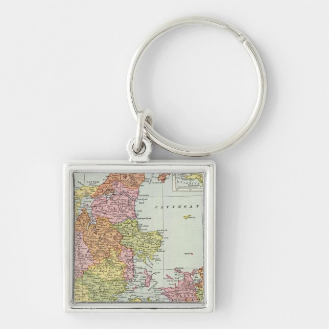 Denmark and Iceland Keychain (Front)