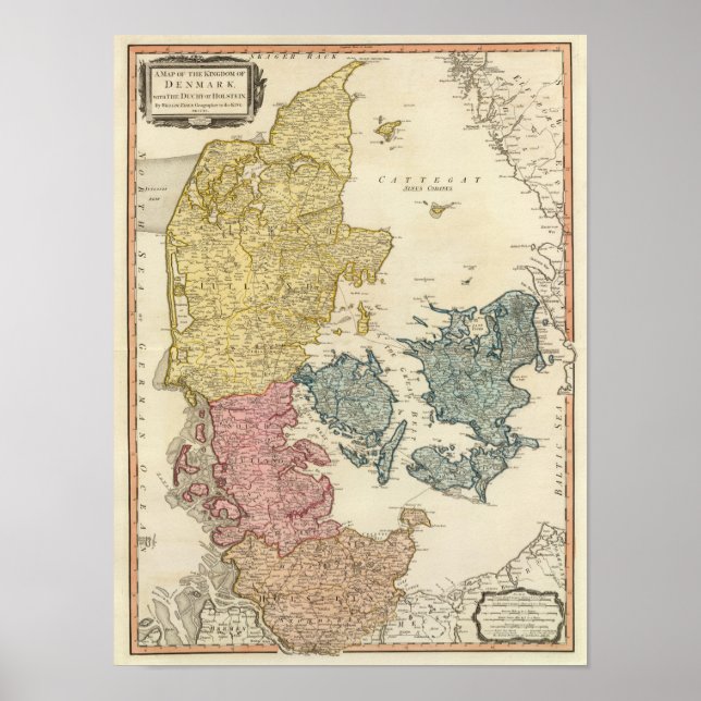Denmark Atlas Map Poster (Front)