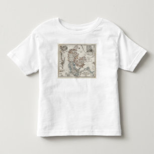 Denmark Atlas Map with 5 inset maps Toddler T-shirt