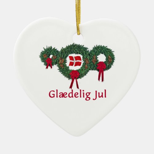 Denmark Christmas 2 Ceramic Ornament