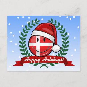 Denmark Christmas Holiday Postcard