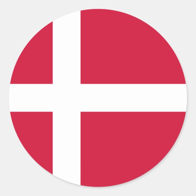 denmark classic round sticker (Front)