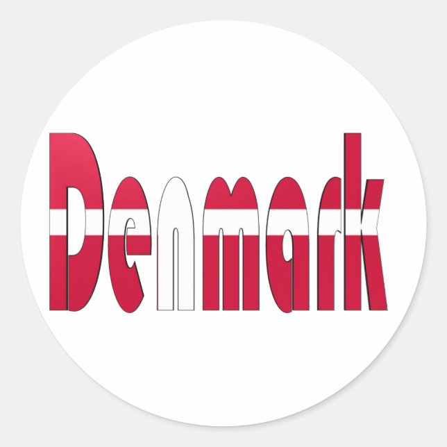 Denmark Classic Round Sticker (Front)