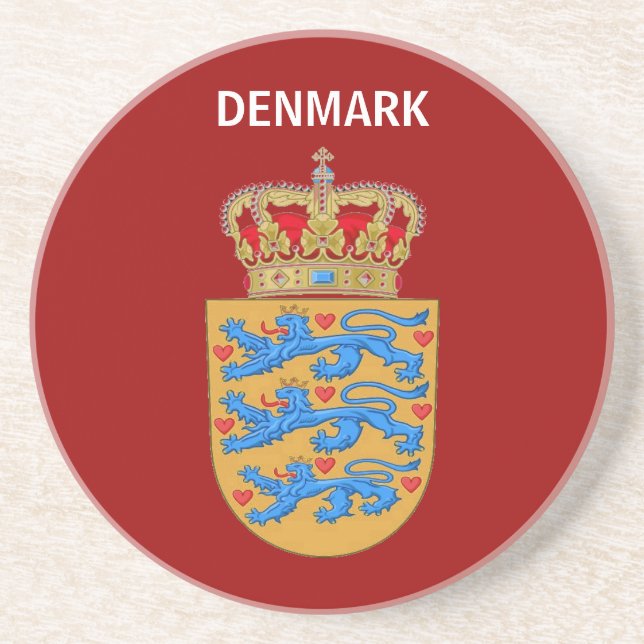 Denmark Coaster! Sandstone Coaster (Front)