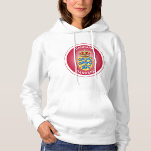 Denmark Coat of Arms Circle Shape Hoodie