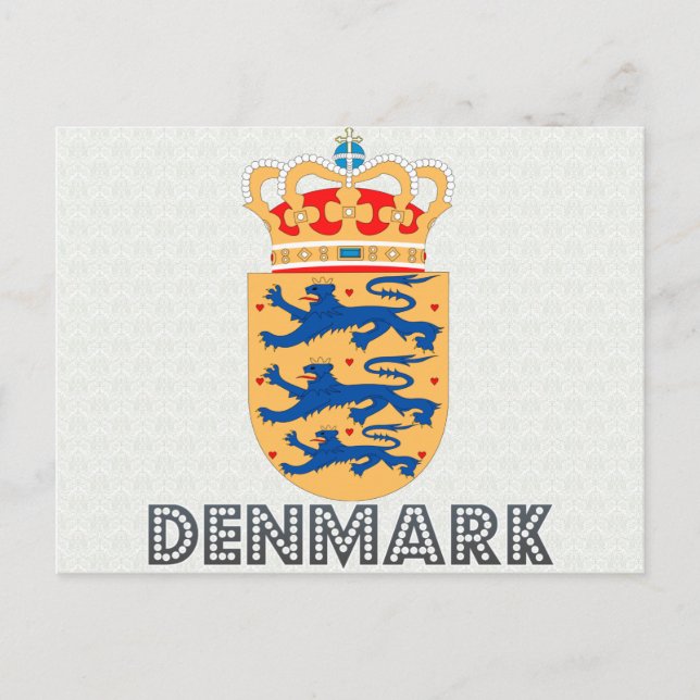 Denmark Coat of Arms Postcard (Front)