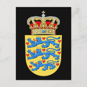denmark coat of arms postcard