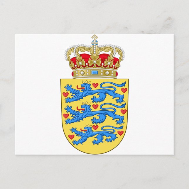 denmark coat of arms postcard (Front)