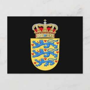 denmark coat of arms postcard