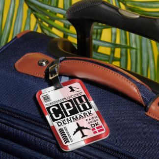 Denmark Copenhagen CPH Airport Code Luggage Tag