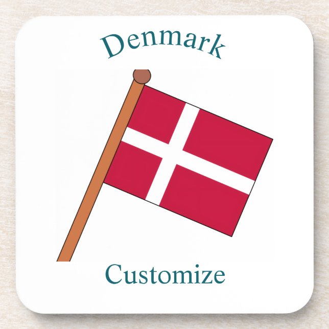 Denmark Country Flag Thunder_Cove Beverage Coaster (Front)