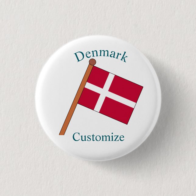 Denmark Country Flag Thunder_Cove Button (Front)