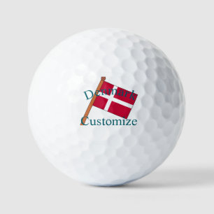 Denmark Country Flag Thunder_Cove Golf Balls