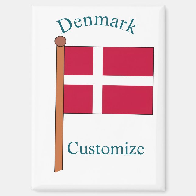 Denmark Country Flag Thunder_Cove Magnet (Front)