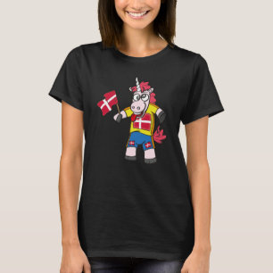 Denmark Crazy Unicorn T-Shirt
