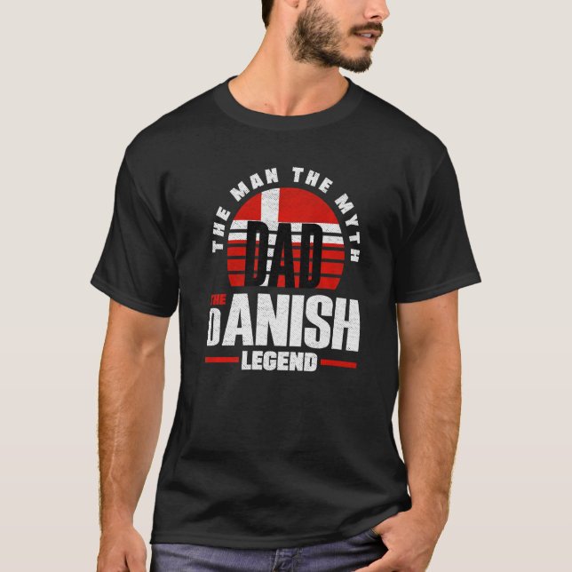 Denmark Danish Denmark Flag Father T-Shirt (Front)