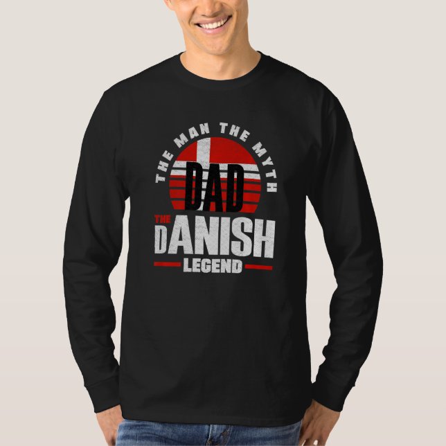 Denmark Danish Denmark Flag Father T-Shirt (Front)