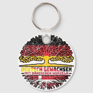 Denmark Danish Deutsch Baum Wurzel Keychain