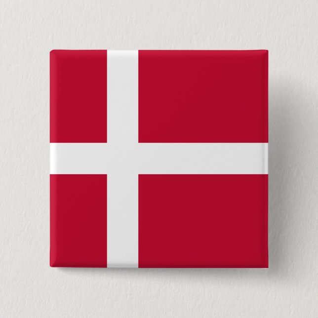 Denmark (Danish) Flag Button (Front)