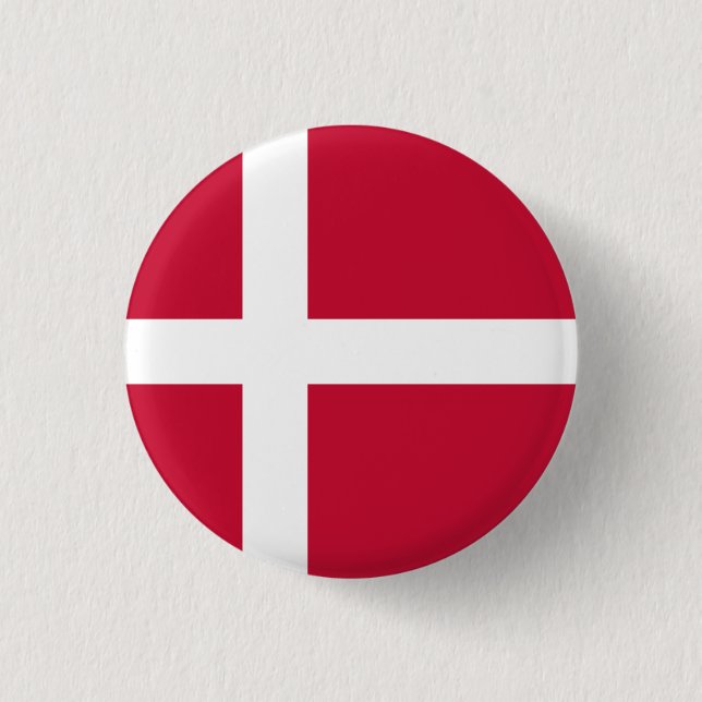 Denmark (Danish) Flag Button (Front)
