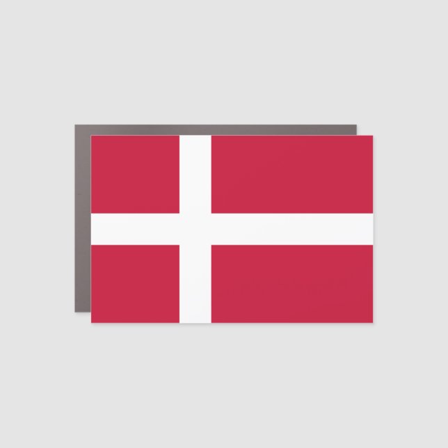 Denmark (Danish) Flag Car Magnet (Front)