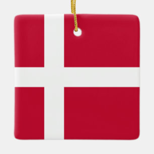 Denmark (Danish) Flag Ceramic Ornament