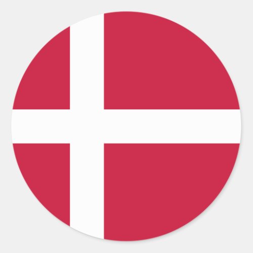 Denmark Danish Flag Classic Round Sticker