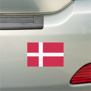 Denmark Danish Flag Dannebrog Nordic Cross Car Magnet